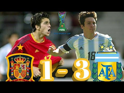 🇦🇷ARGENTINA VS ESPAÑA🇪🇸 MUNDIAL SUB 20 2005 (PARTIDO COMPLETO) *(Messi, Agüero, Fábregas, Silva)*