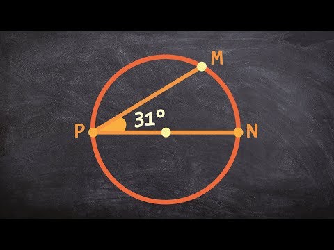Using an inscribed angle to determine the measure of an arc on a circle