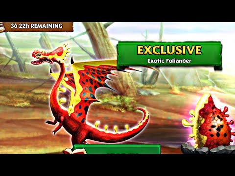EXOTIC FOLIANDER Max Level 150 Titan Mode - Dragons:Rise of Berk
