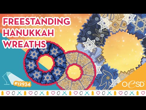 Freestanding Hanukkah Wreaths - Fun Holiday Embroidery!