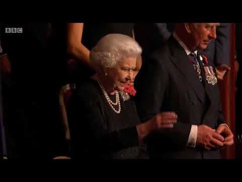 Royal British Legion Festival of Remembrance 2018 - "God Save The Queen" - 3 Cheers For The Queen