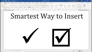 Shortcut for Tick Symbol in Word (🗸 & ☑): Fastest way to get Check mark in Word [2021]