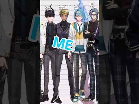 Tall Kyo counting Male Members by height [Nijisanji EN| Kyo Kaneko]​⁠ #kyokaneko  #Kyonair #vtuber