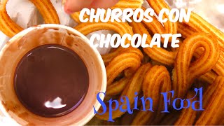 SEVILLE SPAIN🇪🇸- SPAIN FOOD,  EAT CHURROS CON CHOCOLATE AFTER WALK