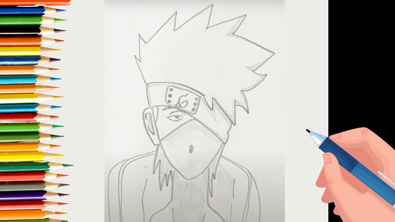 how to draw Kakashi Hatake || How to draw anime step by step || Easy drawing ideas for beginners