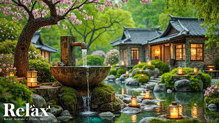 Healing of the Mind 🌿 Bamboo Water Sounds & Relaxing Music, Anxiety Relief