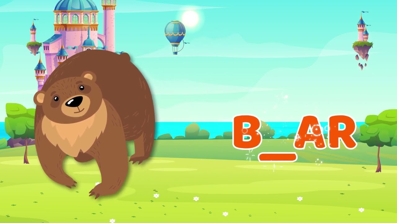 Interactive Missing Letter Adventure for Kids: Fill in the Missing Letters of Common Words