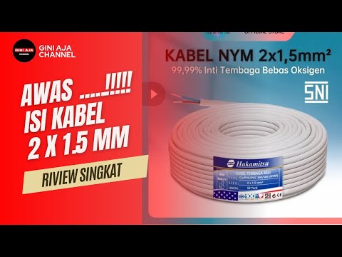 awas kabel nym 2 x 1.5 mm hakamitsu kabel tembaga murni