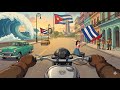 2D Animation Style Malecón Coastal Road Havana Cuba