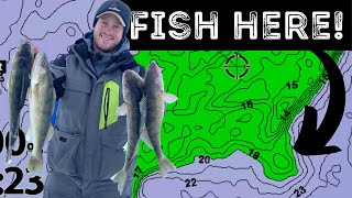 Ice Fishing Walleyes on Structure | How to Find the Spot on the Spot!