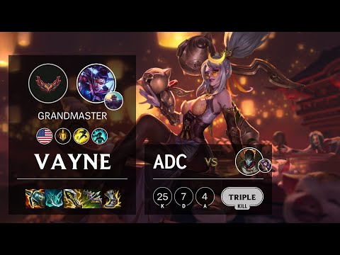 Vayne ADC vs Jhin - NA Grandmaster Patch 12.5