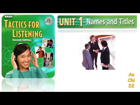 Unit 1 Names and Titles - Tactics for Listening Basic
