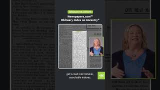 Newspaper Obituary | #Shorts | Ancestry®