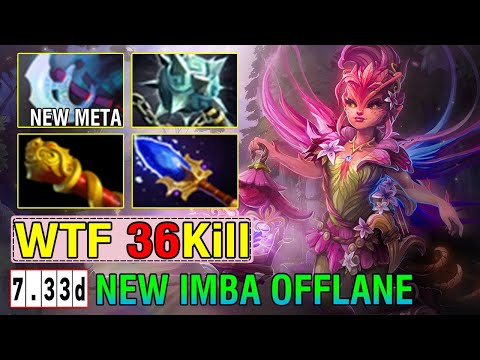Crazy Offlane [Dark Willow] Offlane Machine Gun New Meta Manta Build No Mercy 26Kills Dota2 7.33D