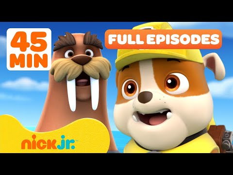 45 MINUTES of PAW Patrol Episodes 🌊 Rubble Saves Wally the Walrus! | Nick Jr.