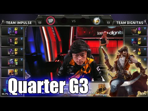 Team Impulse vs Dignitas | Game 3 Quarter Finals S5 NA LCS Summer 2015 Playoffs | TIP vs DIG G3 QF