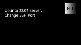 Ubuntu 22.04 Server: Change SSH Port