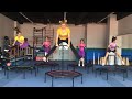 Cimnastikte trambolin çalışması aero-tramp Gymnastics training for kids