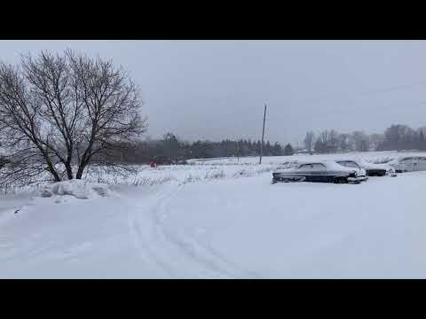 Skinny Santa on his hot rod Santa sleigh.