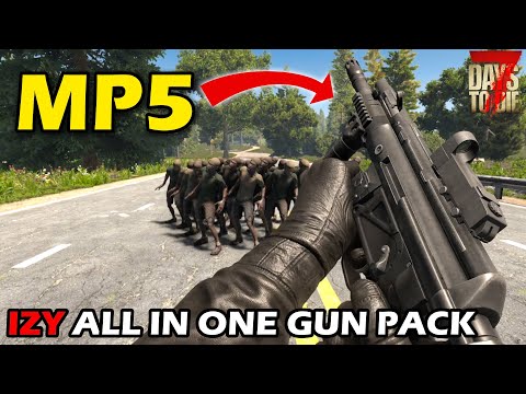 Tactical MP5 WEAPON TESTING! - IZY-All in One Gun Pack 7 Days to Die