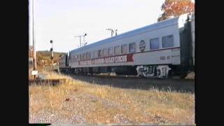 preview picture of video 'RBB&B Circus Train Departing Ayer Mass for Boston 10/13/1992'
