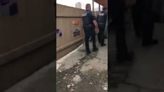 Caldwell police profiling bikers at a memorial for a fallen rider.