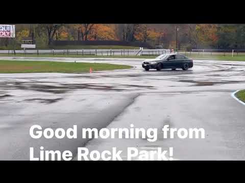 BMW F90 M5 drift wet skid pad in RWD mode