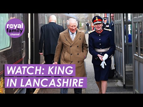 WATCH: King Charles arrives at Samlesbury Hall during Lancashire tour