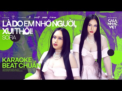 Karaoke Beat Chuẩn | Sofia - Mashup NHỚ NGƯỜI HAY NHỚ... LÀ DO EM XUI THÔI / Gala Nhạc Việt