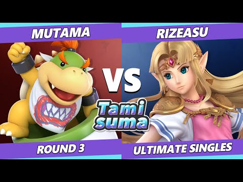 TAMISUMA 214 Round 3 - Mutama (Bowser Jr) Vs. Rizeasu (Zelda) Smash Ultimate SSBU