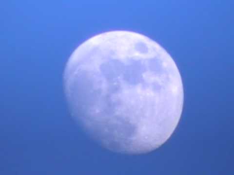 The Moon on Blue Sky