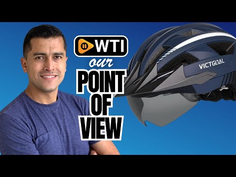 VICTGOAL Bike Helmet with USB Rechargeable Rear Light Detachable Magnetic Goggles Removable Sun Visor Mountain & Road Bicycle Helmets for Men Women Adult Cycling Helmets L: 57-61 cm Navy Blue - WTI product video review
