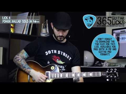 Lick 6/365 - Power Ballad Solo in F#m | 365 Guitar Licks Project
