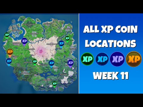 Fortnite week 11 xp coins all locations guide green, blue, purple & gold coins - Season 5 Chapter 2