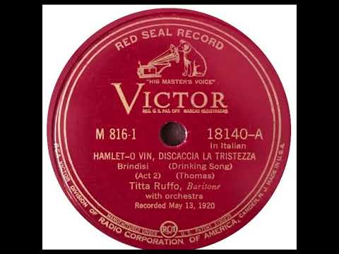 Hamlet - O Vin, Discaccia La Tristezza (Drinking Song) - Titta Ruffo