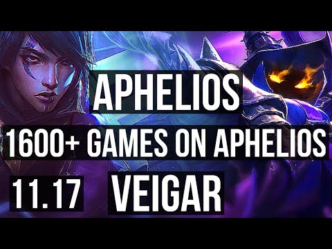 APHELIOS & Blitzcrank vs VEIGAR & Vel'Koz (ADC) | 7/1/6, 1600+ games | KR Master | v11.17