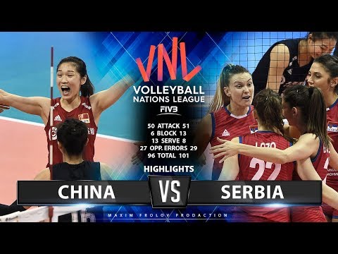 China vs Serbia  | Highlights | Women's VNL 2019