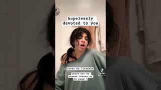 HOPELESSLY DEVOTED TO YOU COVER#sabrina #carpenter #foryou #shortsfeed #singer #sabrinacarpentertour