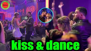 Travis Kelce &amp; Fiancé Taylor Swift kiss sweet &amp; dance at the iHeartRadio Music Awards