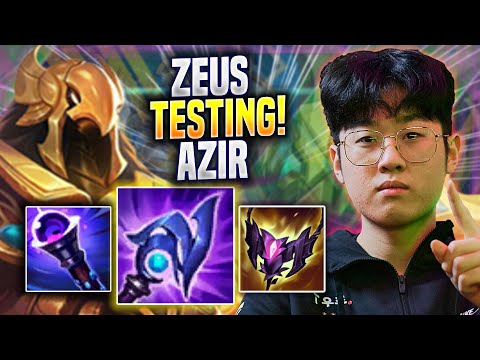 ZEUS TESTING AZIR IN KR SOLOQ! - T1 Zeus Plays Azir TOP vs Kennen! | Preseason 2023