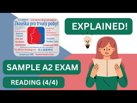 Czech A2 exam | Part 1 reading (4/4)