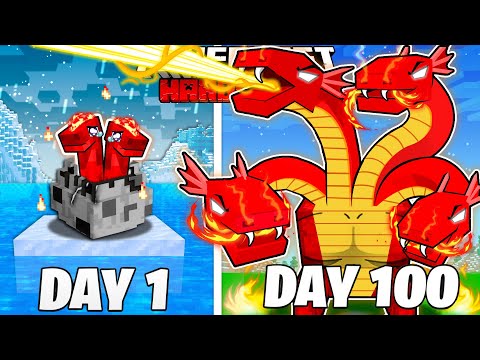 Fozo - I Survived 100 Days as a FIRE HYDRA in HARDCORE Minecraft