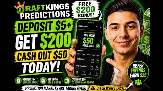 DraftKings Predictions Review: Deposit $5+ Get $200 + Cash Out $50 Today!