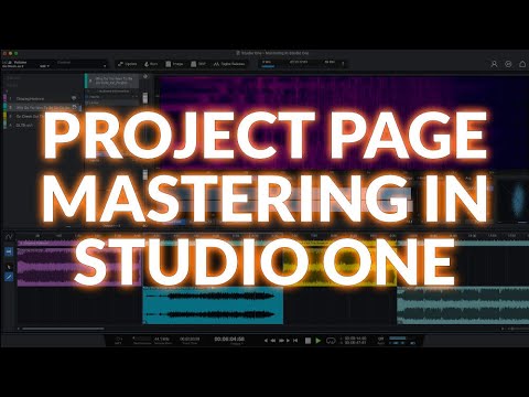 Project Page Mastering In Studio One