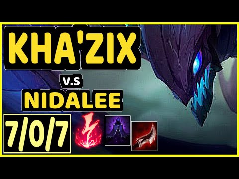 JANKOS (KHA'ZIX) vs NIDALEE - 7/0/7 KDA JUNGLE CHALLENGER GAMEPLAY - EUW