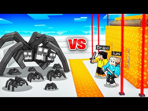 1000 MONSTER SPINNEN vs SICHERSTES LAVA HAUS in Minecraft!