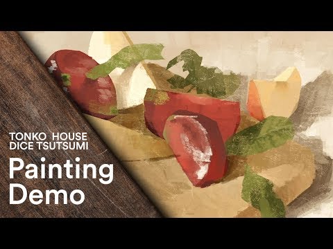 Photoshop: Dice Tsutsumi's Painting Demo - Tonko School (#050)