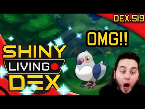 1ST ENCOUNTER?! OMG! SHINY PIDOVE REACTION! Live! Quest For Shiny Living Dex #519 | Pokemon ORAS