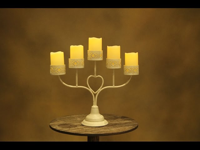 Vídeo relacionado con Candelabro de 5 Brazos Plateado Candeleros Altura 100 cm