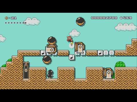 大砲の使い方 / how to use artillery by うえおかき ~SUPER MARIO MAKER~ NO COMMENTARY 1AP